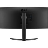 LG UltraWide 34WR55QK-B 34" Moniteur incurvé Noir, 1x DisplayPort, 2x HDMI, 1x USB-C, 2x USB-A