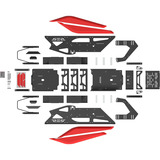 Res-Tech GT Cockpit, Simulateur de course Noir/blanc brillant, Capots ABS thermoformés