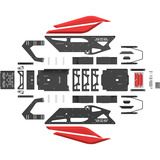 Res-Tech GT Cockpit, Simulateur de course Noir/blanc brillant, Capots ABS thermoformés