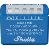 Shelly Qubino Wave 1 Mini, Relais Bleu/Blanc, 1 canal, Z-Wave