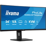 iiyama ProLite XCB3497WQSNP-B1 34" Moniteur UltraWide incurvé Noir, 1x DisplayPort, 2x HDMI, 2x USB-C, 2x USB-A, 1x RJ-45, 120 Hz