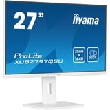 iiyama ProLite XUB2797QSU-W2 27" Moniteur  Blanc, 100 Hz, HDMI, DisplayPort, USB, Adaptive Sync