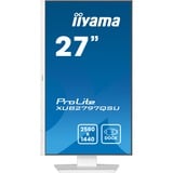 iiyama ProLite XUB2797QSU-W2 27" Moniteur  Blanc, 100 Hz, HDMI, DisplayPort, USB, Adaptive Sync