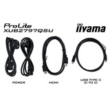 iiyama ProLite XUB2797QSU-W2 27" Moniteur  Blanc, 100 Hz, HDMI, DisplayPort, USB, Adaptive Sync