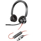 HP Poly Blackwire 3320 Stereo USB-C casque on-ear Noir, PC