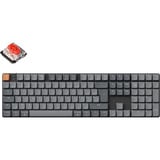 Keychron K5 Max-H1Z, clavier Gris/Noir, Layout BE, Gateron Low Profile 2.0 Mechanical Red, LED RGB, double injection PBT, remplaçable à chaud, Bluetooth, 2,4 GHz