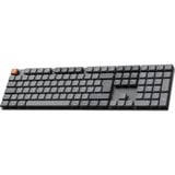 Keychron K5 Max-H1Z, clavier Gris/Noir, Layout BE, Gateron Low Profile 2.0 Mechanical Red, LED RGB, double injection PBT, remplaçable à chaud, Bluetooth, 2,4 GHz