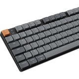 Keychron K5 Max-H1Z, clavier Gris/Noir, Layout BE, Gateron Low Profile 2.0 Mechanical Red, LED RGB, double injection PBT, remplaçable à chaud, Bluetooth, 2,4 GHz