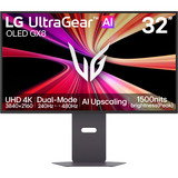 LG UltraGear evo 32GX870B-B 31.5" 4K UHD Moniteur gaming  Gris foncé, 2x HDMI, DisplayPort, 2x USB-A, USB-C, 240 Hz / 480 Hz