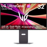 LG UltraGear evo 32GX870B-B 31.5" 4K Ultra HD Moniteur gaming Gris foncé, 1x DisplayPort, 2x HDMI, 1x USB-C, 2x USB-A, 240 Hz / 480 Hz