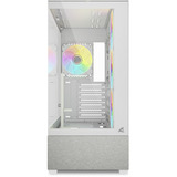 Sharkoon  boîtier midi tower Blanc | 2x USB-A | 1x USB-C | RGB | Verre Trempé
