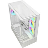 Sharkoon  boîtier midi tower Blanc | 2x USB-A | 1x USB-C | RGB | Verre Trempé