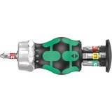 Wera Kraftform Kompakt Stubby Magazin RA 1, 6 pièces, Clés mixtes à cliquet Noir/Vert