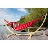 Amazonas Apollo Set Fuego, Hamac Rouge, Hamac avec cadre, 150 kg, 1 personne(s), Coton, Polyester, Multicolore, Bois