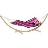 Amazonas StarSet Candy, Hamac rose fuchsia/lilas, Hamac avec cadre, 120 kg, 1 personne(s), Coton, Polyester, Multicolore, Bois