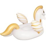 Bestway Rider Luxe Pegasus Ride-On Jumbo, Animal de piscine Blanc/Or