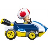 Carrera Nintendo Mario Kart - Mini - Toad, Voiture télécommandée Blanc/Bleu, 2,4 GHz