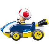 Carrera Nintendo Mario Kart - Mini - Toad, Voiture télécommandée Blanc/Bleu, 2,4 GHz