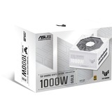 ASUS TUF Gaming Gold White Edition alimentation  modulaire 1000 watt Blanc, 1x 12V-2x6, 4x PCIe, 1000 W, 100 - 240 V, Actif, 130 W, 1000 W, 130 W