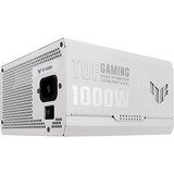 ASUS TUF Gaming Gold White Edition alimentation  modulaire 1000 watt Blanc, 1x 12V-2x6, 4x PCIe, 1000 W, 100 - 240 V, Actif, 130 W, 1000 W, 130 W