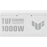 ASUS TUF Gaming Gold White Edition alimentation  modulaire 1000 watt Blanc, 1x 12V-2x6, 4x PCIe, 1000 W, 100 - 240 V, Actif, 130 W, 1000 W, 130 W