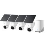 Eufy SoloCam E42 4-Cam Kit, Caméra de surveillance Blanc, 4K UHD, 8x zoom hybride, HomeBase S380