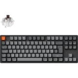 Keychron K8 Max-J3Z RGB clavier mécanique Noir, Layout BE (AZERTY), Keychron Super Brown, 80% (TKL), Hot-swappable, Bluetooth, 2.4GHz