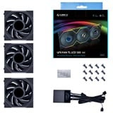 Lian Li UNI FAN TL 120 LCD ventilateurs de boîtier RGB  Noir, 3 pièces, 120 x 124 x 28 mm, PWM, contrôleur inclus
