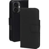 Mobiparts iPhone 16 Pro - 2-en-1 leather wallet case, Housse smartphone Noir