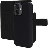 Mobiparts iPhone 16 Pro - 2-en-1 leather wallet case, Housse smartphone Noir