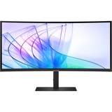 Samsung ViewFinity S6 S65VC 34" Moniteur UltraWide incurvé Noir, 1x DisplayPort, 1x HDMI, 1x USB-C, 2x USB-A, 1x RJ-45