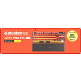 SteelSeries Apex Pro TKL Gen 3 (Steel) RGB clavier gaming mécanique Gris, Layout US (QWERTY), SteelSeries OmniPoint 3.0, 80% (TKL)