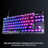 SteelSeries RGB clavier gaming mécanique Gris, Layout US (QWERTY), SteelSeries OmniPoint 3.0, 80% (TKL)