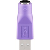 goobay 68918 changeur de genre de câble USB Type-A PS/2 Violet, Adaptateur Violet, USB Type-A, PS/2, Violet