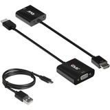 Club 3D Adaptateur HDMI 1.4 vers VGA avec audio Noir