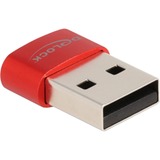 DeLOCK Adaptateur USB 2.0 USB Type-A mâle à USB Type-C femelle Rouge