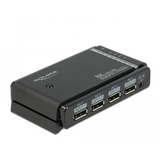DeLOCK Switch DisplayPort 2x 2 Displayport in vers 1x 2 DisplayPort out, Switch de DisplayPort Noir