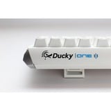 Ducky One 3 Classic White, clavier gaming Blanc/Argent, Layout BE, Cherry MX RGB Speed Silver, LED RGB, ABS