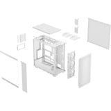 Fractal Design  boîtier midi tower Blanc | 2x USB-A | 1x USB-C | Window