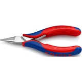 KNIPEX Pince de préhension pour l’électronique 35 22 115, Pinces électroniques Rouge/Bleu, avec gaines bi-matière, polissage miroir