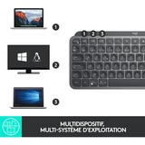 Logitech MX Keys Mini Minimalist Wireless Illuminé, clavier Graphite, Layout FR, Bluetooth