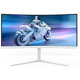Philips Evnia 34M2C5501A 34" Moniteur UltraWide gaming incurvé Blanc, 1x DisplayPort, 2x HDMI, 3x USB-A, 180 Hz