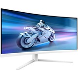 Philips Evnia 34M2C5501A 34" Moniteur UltraWide gaming incurvé  Blanc, 180 Hz, HDMI, DisplayPort, Audio, AMD FreeSync