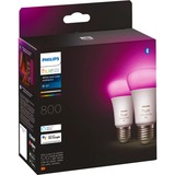 Philips Hue White and Color Ambiance 2-pack E27, Lampe à LED 2200K - 6500K, Dimmable