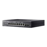 TP-Link Omada SG2210XMP-M2 Smart Switch 8 ports 2.5GBASE-T Noir, 8x PoE+, 2x 10GE SFP+