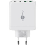 goobay 68W GaN USB-C PD Multiport Quick Charger Blanc, 2x USB-C, 2x USB-A