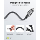 goobay Adaptateur réseau USB-C 3.2 Gen1 vers RJ-45, Carte réseau Noir/Argent, 1 mètre