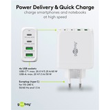 goobay USB-C PD Multiport Quick Charger (68 W), Chargeur Blanc