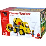 BIG Power Worker - Camion de ciment + figurine, Jeu véhicule Jaune/gris