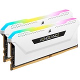 Corsair 16 Go DDR4-3600 Kit, Mémoire vive Blanc, CMH16GX4M2D3600C18W, Vengeance RGB PRO SL, XMP 2.0